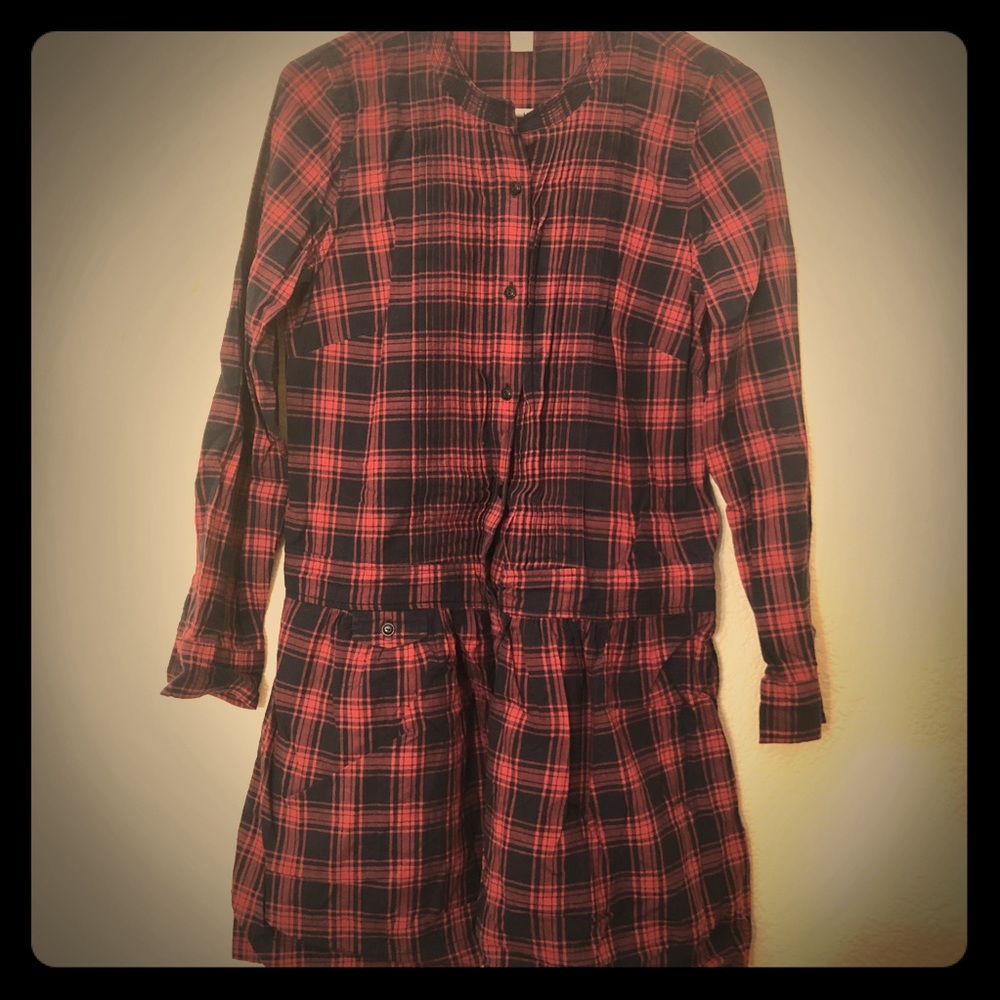 J. Crew Ruffled Bottom Plaid Dress